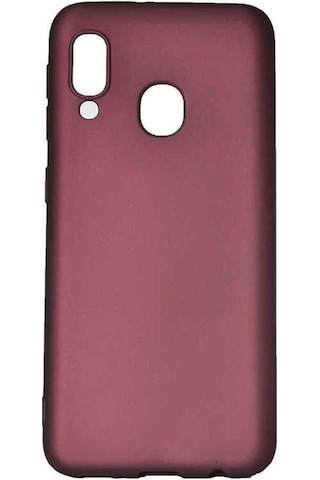 Samsung Uyumlu Galaxy A20e Kılıf Zore Premier Silikon Kapak Mürdüm