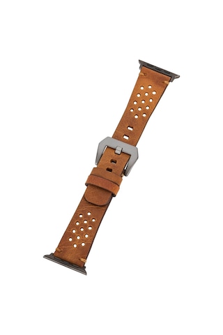Bouletta Vigo Sport Toka Apple Uyumlu Watch Deri Kordon 42-44-45 MM Taba
