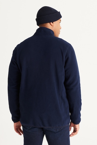 AC&Co / Altınyıldız Classics 4A5221100014LACXL Standart Fit Fermuarlı Bato Yaka Polar Erkek Ceket Lacivert