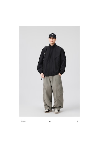 Snapbuy Rahat Ve Şık Düz Yakalı Erkek Ceketi Siyah