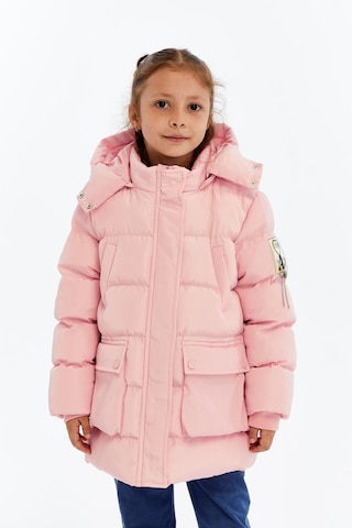 Benitto Kids Kız Çocuk Kalın Kışlık Kapüşonlu Kaban 51349 Pembe