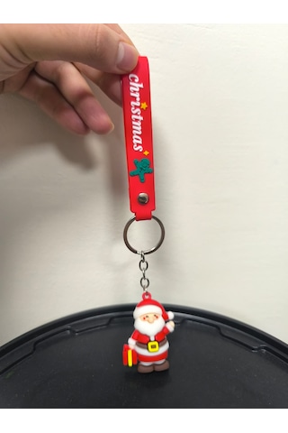 Yılbaşı Temalı Anahtarlık Yeni Yıla Özel Sevimli Ve Anlamlı Hediye Kahverengi - Kırmızı