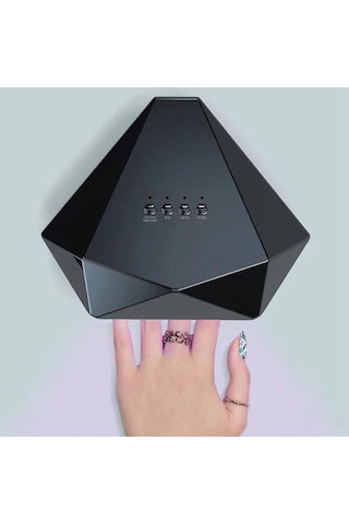 Skycity 48w Pırlanta Şekilli Uv Led Tırnak Kurutma Lambası - 30 Led, 3 Zamanlayıcı, Otomatik Sensörlü Manikür-pedikür Aleti Şampanya Altın