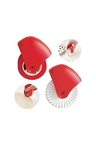 Vkemall Manuel Dalgalı Pastry Kesici, Pasta Ve Hamur Kesim Aracı, Mutfak Küçük Aleti - Beyaz 1 Adet Beyaz