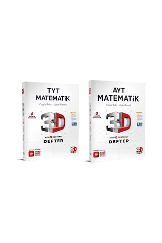 3d Yayınları 2024 Tyt Ayt Matematik Video Destekli Defter Seti 2 Kitap 3d Yayınları 2024 Tyt Ayt Matematik Video Destekli Defter Seti 2 Kitap
