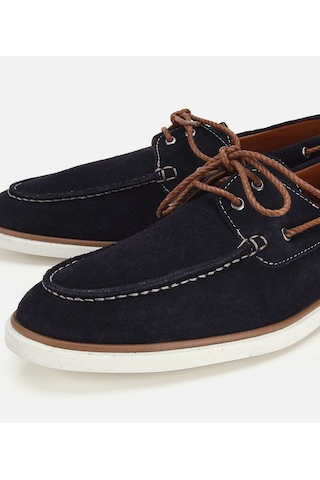 Hotiç Erkek Süet Deri Lacivert Bağcık Detaylı Günlük Loafer 02ayh322730a680 02ayh322730a680