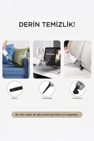 Torima A-031 Siyah Şarjlı Mini Araç El Süpürgesi