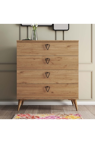 3612 Versace 4 Çekmeceli Ayaklı Şifonyer Sepet