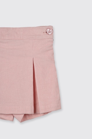 Panço Kız Çocuk Kadife Şort Etek Pembe