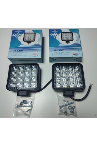 2 Adet Kare Çalışma Lambasıkalın Kasa 28mm 8-110 Volt 6500k