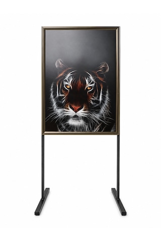 B1 50x70 Cm Bronz Yüksek Alüminyum Çift Iki Taraflı Mobil Kaldırım Reklam Poster Pano