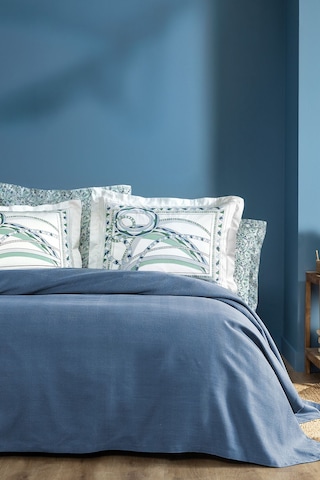 Yataş Retro Çift Kişilik Bambu Pike Takımı - İndigo