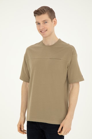 U.S. Polo Assn. Erkek Comfort Fit Bisiklet Yaka Haki Tişört 50282236-VR027