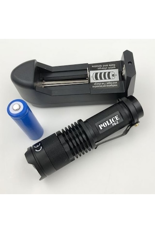 Police Ps-2 Şarj Edilebilir El Feneri Siyah