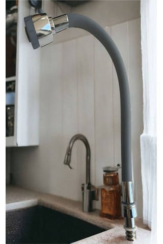 Mintev Mutfak Eviye Oynar Başlıklı 2 Fonksiyonlu Esnek Spiralli Renkli Lavabo Musluk Borusu