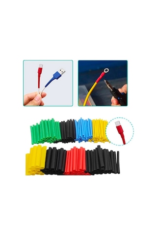 Ally 5 Renk Makaron Isı İle Daralan Kablo Seti 530 Adet 8 Boy Set- 5775
