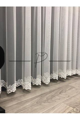 Tül Perde Taç Marka Etek Grek Zülküf Desen Ekru