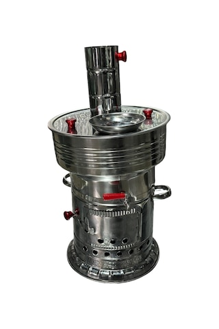 Odunlu Tek Musluklu Çelik Semaver 7 Lt -106