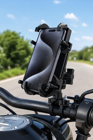 Özel Üretim Cihaz Tutacağı Ulaşım Aksesuarı Telefon Tutucu Motorbisiklet Bisiklet Jx042 Siyah