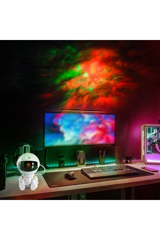 Symbee Usb Geri Kontrol Astronot Yıldız Projeksiyon Lambası - 5w Renkli Işıklı Ev Dekorasyonu, Parti Ambiyans Aydınlatması Diğer