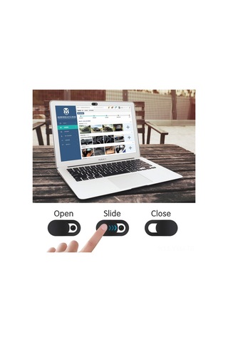 Geeksen Kamera Koruması Kaydırmalı Kapağı - Telefon/tablet/dizüstü Bilgisayar Uyumlu - Siyah - 6 Adet Paket