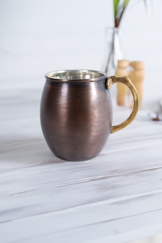 Cuvesta Modern El Yapımı Klasik Bakır Bardak Oksit Renk 8x10cm