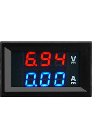 10a-kırmızı-mavi-dc 100v 10a Voltmetre Ampermetre Mavi + Kırmızı Led Amp Çift Dijital Volt Metre Ölçer