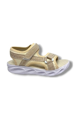 Arzen Bebe 223-26 Simli Cırtlı Anatomik Kız Çocuk Sandalet 31-35 Altın