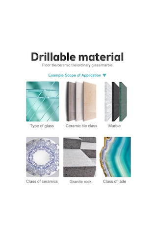 Yunboo 14mm Diamantli Granit Mermer Delici: Cam Seramik Kuru Delme Aleti, Yüksek Hassasiyetli, Kaynaklı Fırça Uçlu