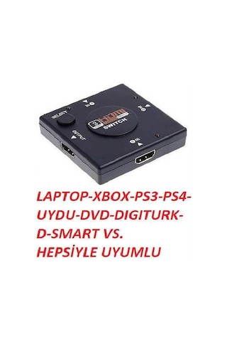Hdmi Switch Çoklayıcı Çoğaltıcı 4285A Splitter 3 Port Çoklama Çok