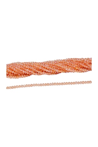 4 Mm Somon Basık Kristal Cam Boncuk 1 Dizi - 110 Adet
