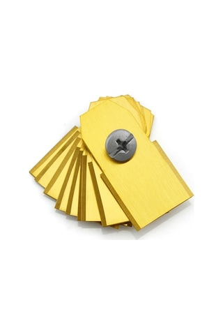 Dancemonkey Husqvarna Çim Biçme Makinesi İçin 45 Adet Paslanmaz Çelik Yedek Bıçak, 35x18mm Altın