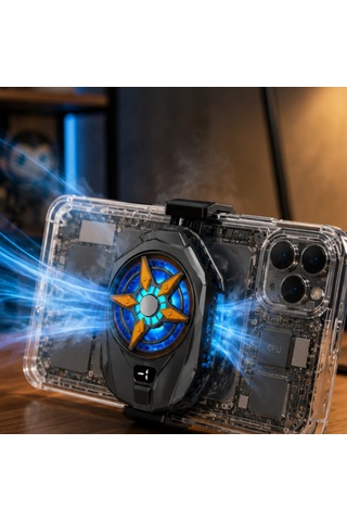 Dijital Ekranlı Yarı İletken Telefon Soğutucu 2 Kademeli Fan, 65 85 Mm Uyumlu