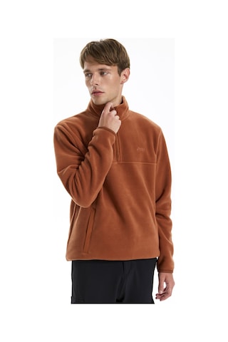 Jeep Kiremit Erkek Dik Relaxed Düz Polar Sweatshırt C4wm-swt4201