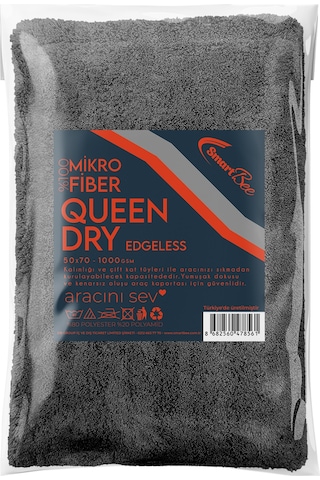 Smartbee Queendry Edgeless Mikrofiber Oto Kurulama Havlusu 50×70