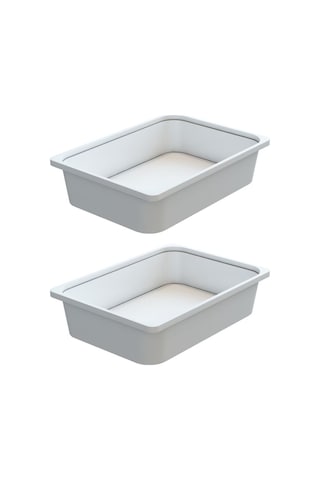 Montessori Oyuncak Dolabı Kutusu Saklama Kutusu Çocuklar İçin Aktivite Kutusu 2 Adet Beyaz Beyaz