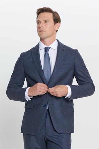 AC&Co / Altınyıldız Classics Erkek Lacı Slim Fit Dar Kesim Mono Yaka Desenli Yünlü Takım Elbise Lacı