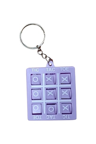 Xox Oyunu Anahtarlık 1 Adet Tic Tac Toe Zeka Ve Stres Oyuncağı Çanta Süsü