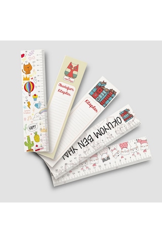 Kitap Ayracı Seti 5'Li Paket Pvc Plastik Malzeme Özel Tasarım Ser