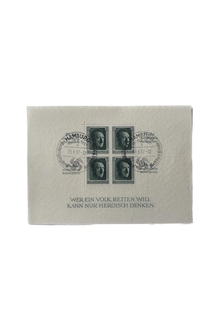 Adolf Hitler 48 Doğum Günü Damgalı Pul Bloğu 009