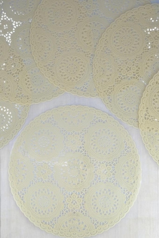 Digithome Acar 6 Lı Amerikan Servisi Supla Yuvarlak Krem 38 Cm Acr-279 C320.033 Krem