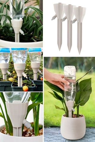 Bahçe Sulama İçin 3adet Pet Şişe Uyumlu Ayarlanır Damla Sulama Aparatı Seti