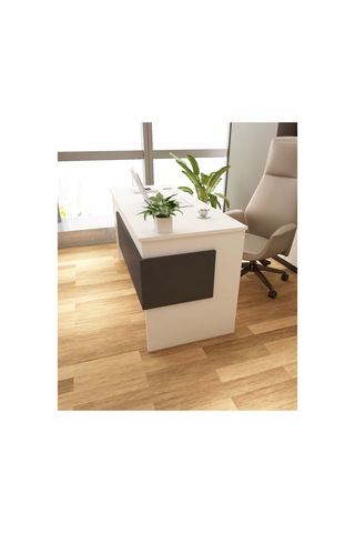 Karen 60x144 Çalışma Masası Ofis Masası Bilgisayar Masası Beyaz - Antrasit Beyaz - Antrasit