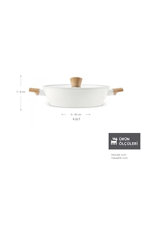 Karaca x Refika Swiss Crystal Almond Cream 30 Cm K.Yarık Tencere Ind