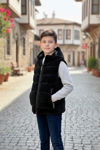 Pina Kids Erkek Çocuk Kapüşonlu Şişme Yelek Siyah