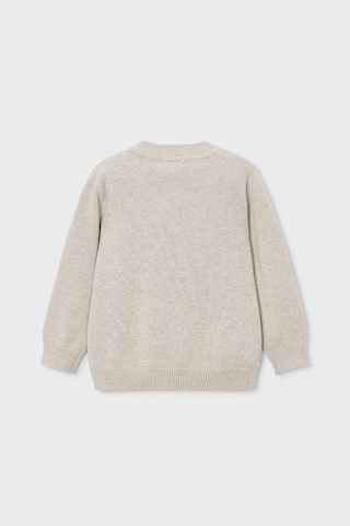 Erkek Çocuk Bisiklet Yaka Basic Triko Kazak - Bej Siyah