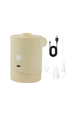 Mufunye Taşınabilir Dış Mekan Usb Li-poly Pompası - 5000pa Şişir/boşalt İkili Fonksiyonlu - Hs-8406 Sarı Rengi Renkli Kutuda