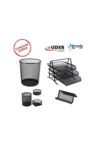 Masa Üstü Kalemlik / Kağıtlık / Ataşlık / Kartviztlik / Çöp Kovas