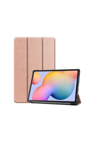 Ecruz Lenovo Tab P11 Pro 11.2" 2.nesil Uyumlu Smart Cover Standlı 1-1 Kılıf-rose Tablet Kılıfı