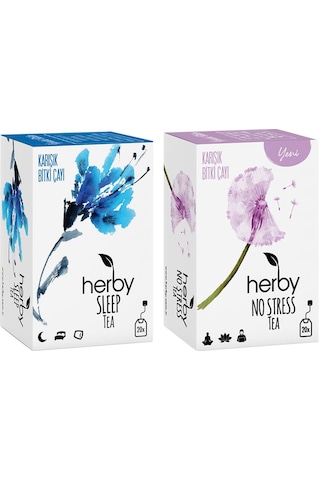Herby Nos + Sleep Tea Uyku Karışık Bitki Süzen Poşet Çay 2'li 20 x 2 G